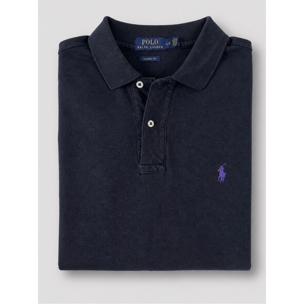 Polo Ralph Lauren Mens Polo Shirt Large Performance Golf Preppy Black Capsule